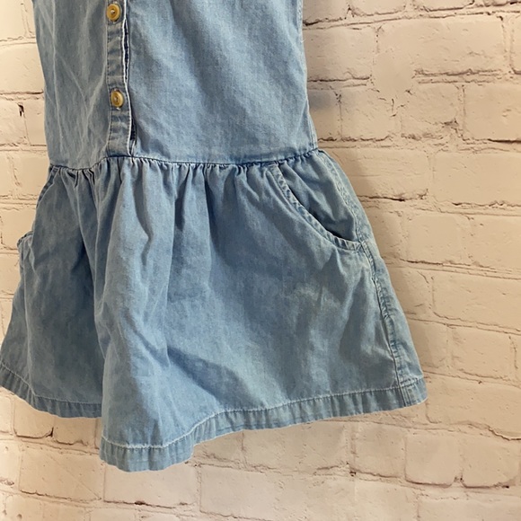 Cat & Jack Chambray Denim Dropwaist Rainbow Dress - Picture 3 of 5